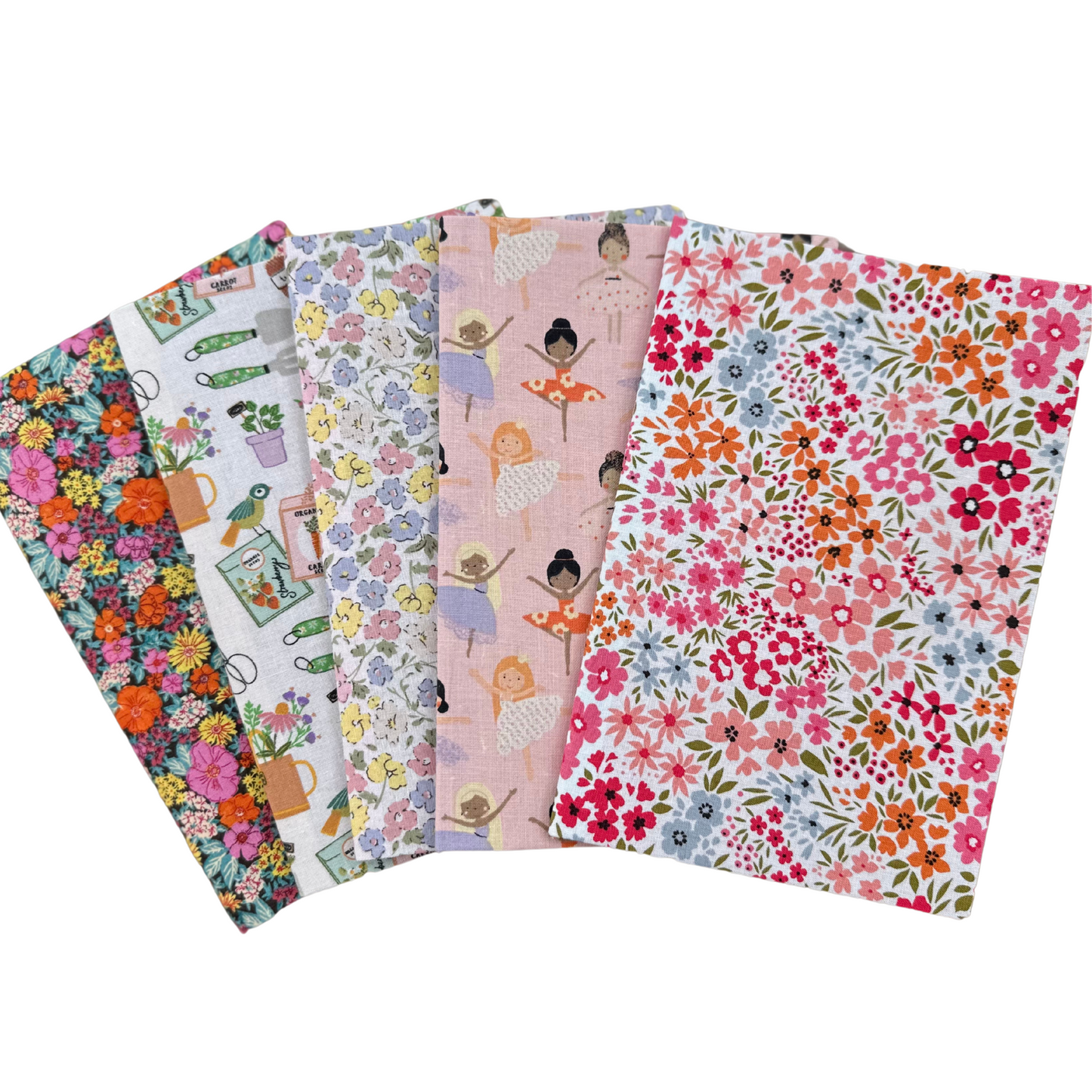 Pink and Orange Vintage Floral Notebook
