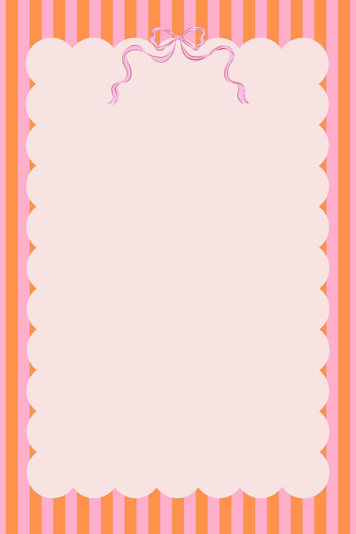 Pink and Orange Bow Notepad