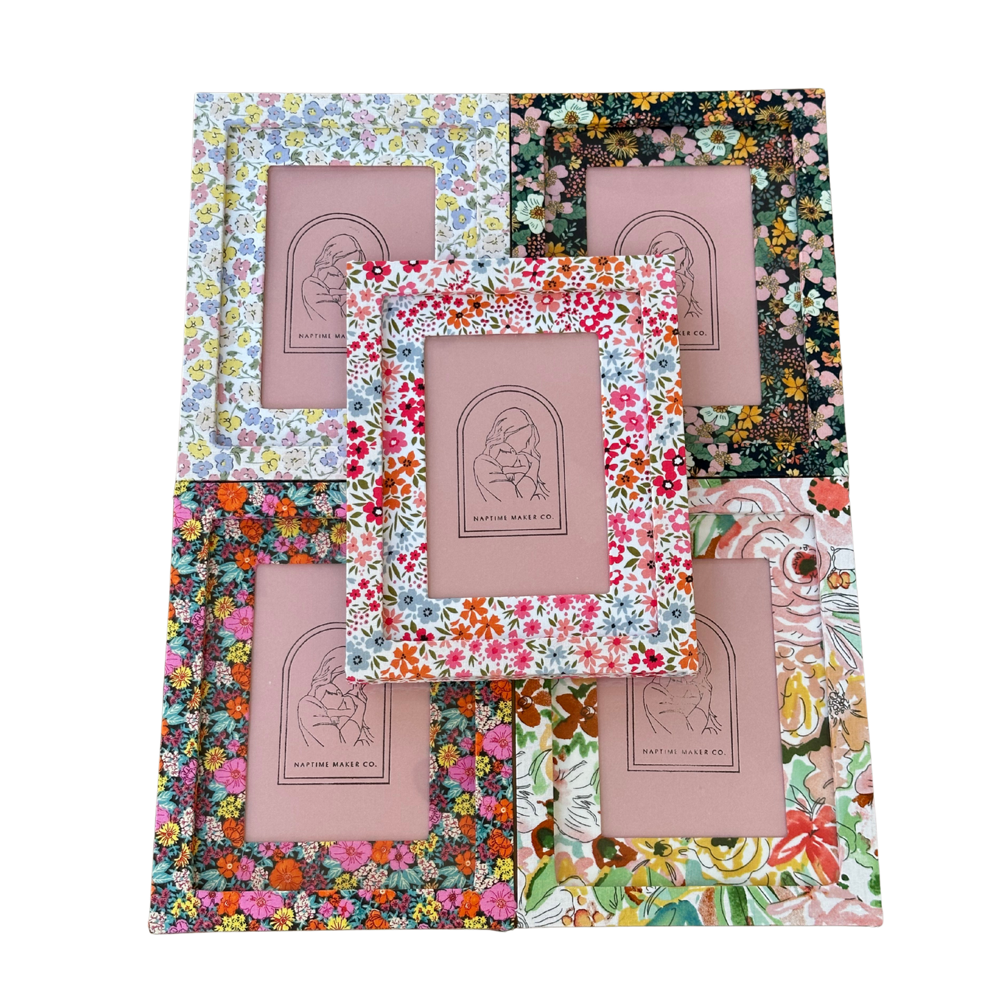 Fabric Wrapped Frame - Pink Floral