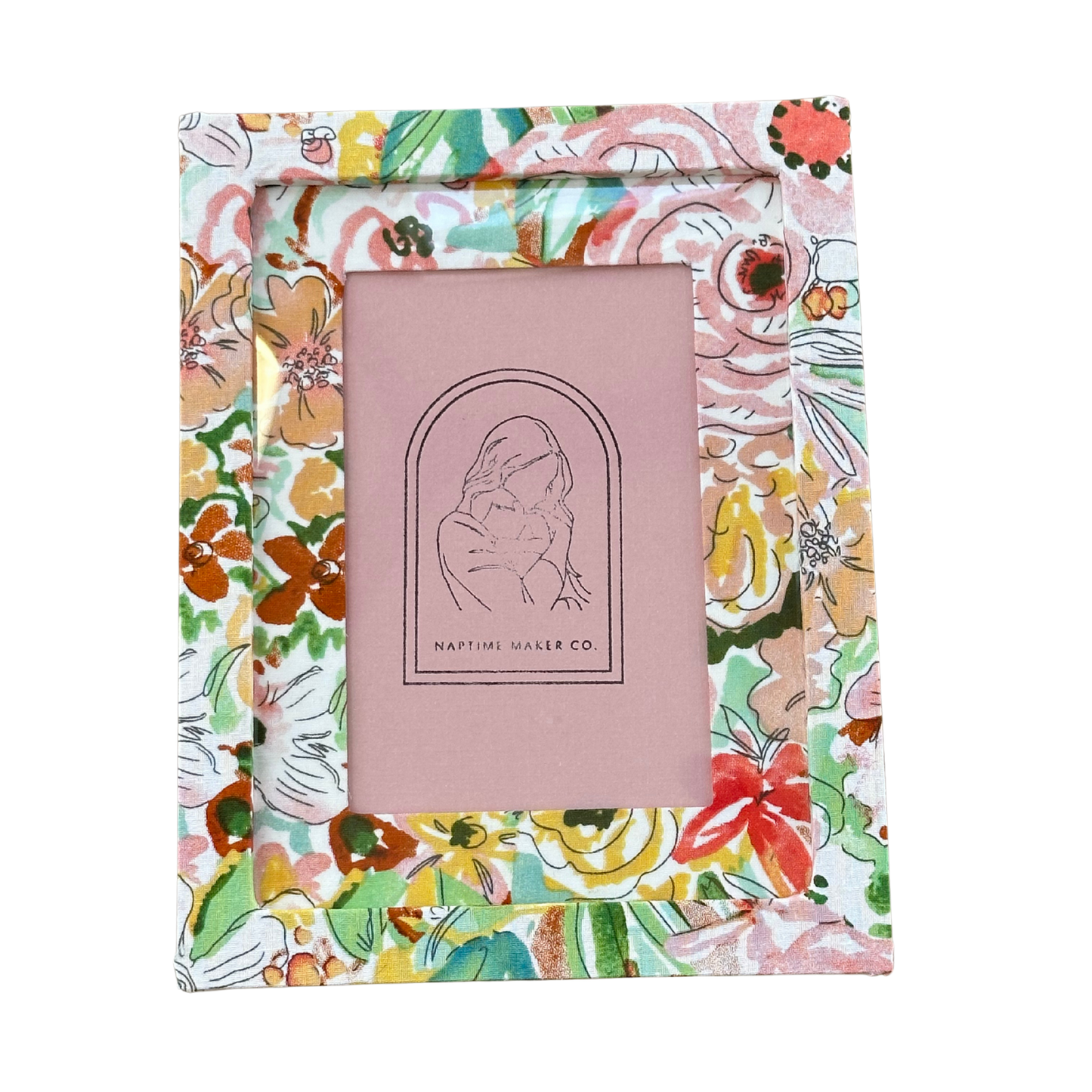 Fabric Wrapped Frame - Floral Watercolor