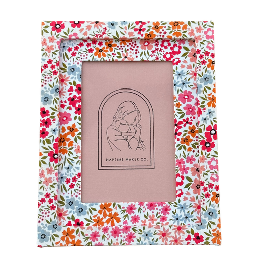 Fabric Wrapped Frame - Pink Floral