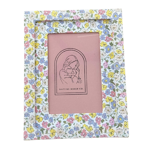 Fabric Wrapped Frame - Light Vintage Floral