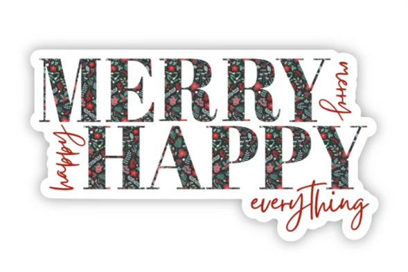 Merry Happy Everything Sticker