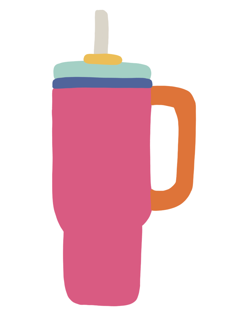 Pink Emotional Support Cup Sticker