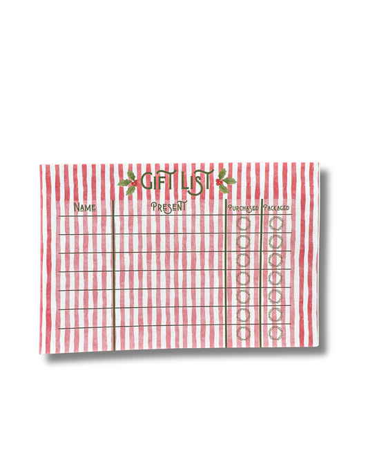 Gift List Notepad