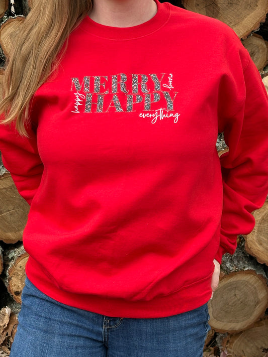 Merry Happy Everything Sweatshirt