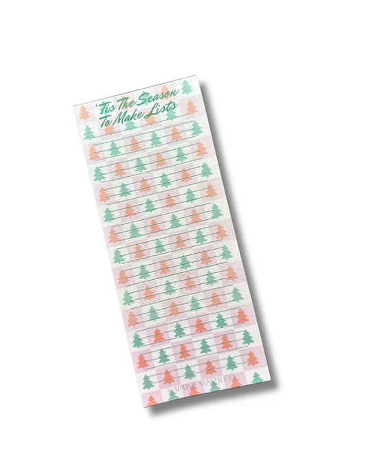 'Tis The Season To Make Lists Notepad