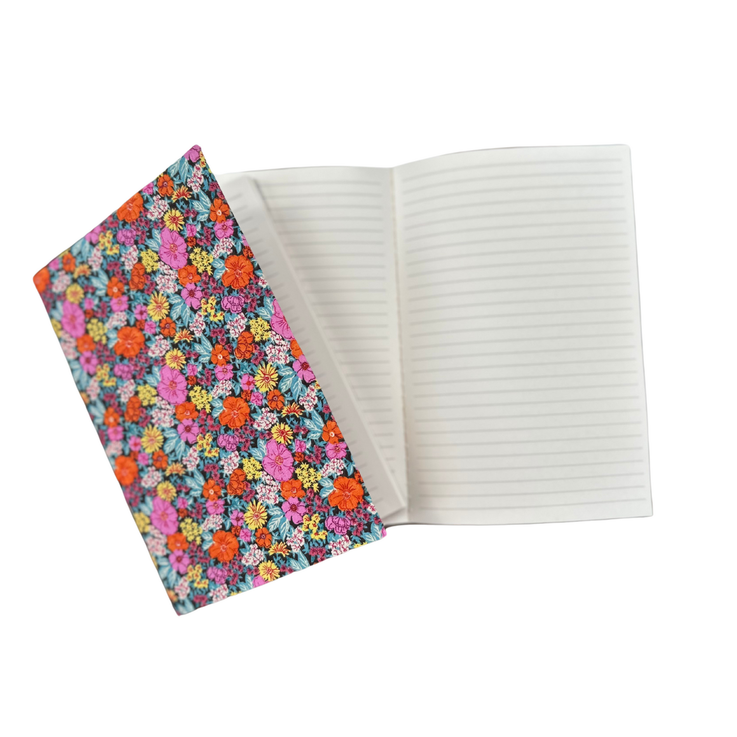 Pink and Orange Vintage Floral Notebook